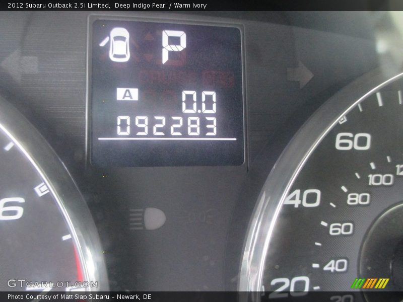 Deep Indigo Pearl / Warm Ivory 2012 Subaru Outback 2.5i Limited