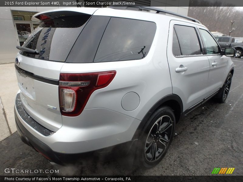 Ingot Silver / Sport Charcoal Black/Sienna 2015 Ford Explorer Sport 4WD