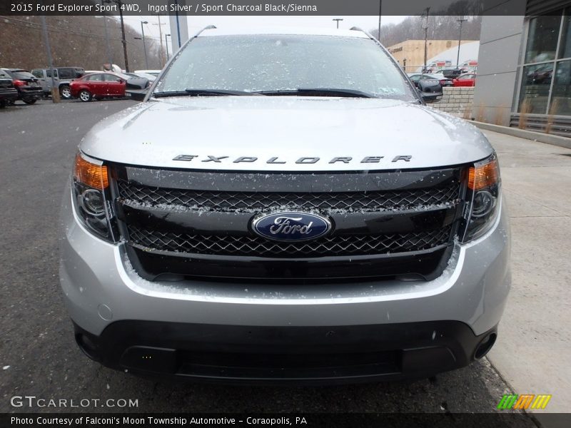 Ingot Silver / Sport Charcoal Black/Sienna 2015 Ford Explorer Sport 4WD