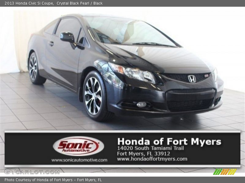 Crystal Black Pearl / Black 2013 Honda Civic Si Coupe