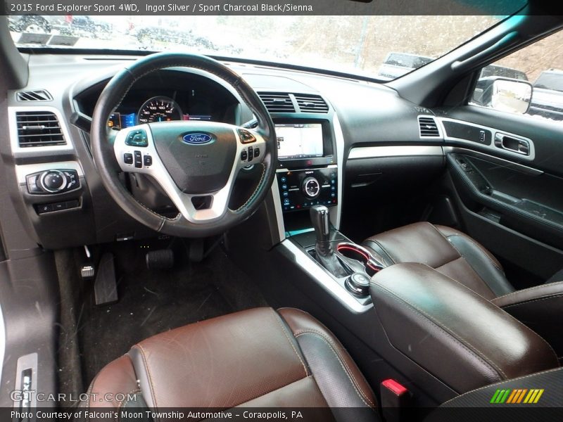 Ingot Silver / Sport Charcoal Black/Sienna 2015 Ford Explorer Sport 4WD