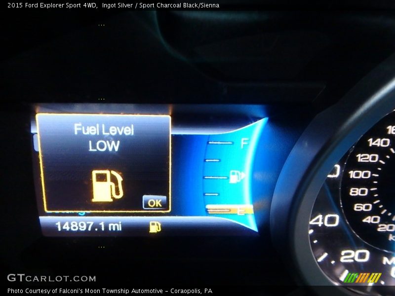 Ingot Silver / Sport Charcoal Black/Sienna 2015 Ford Explorer Sport 4WD