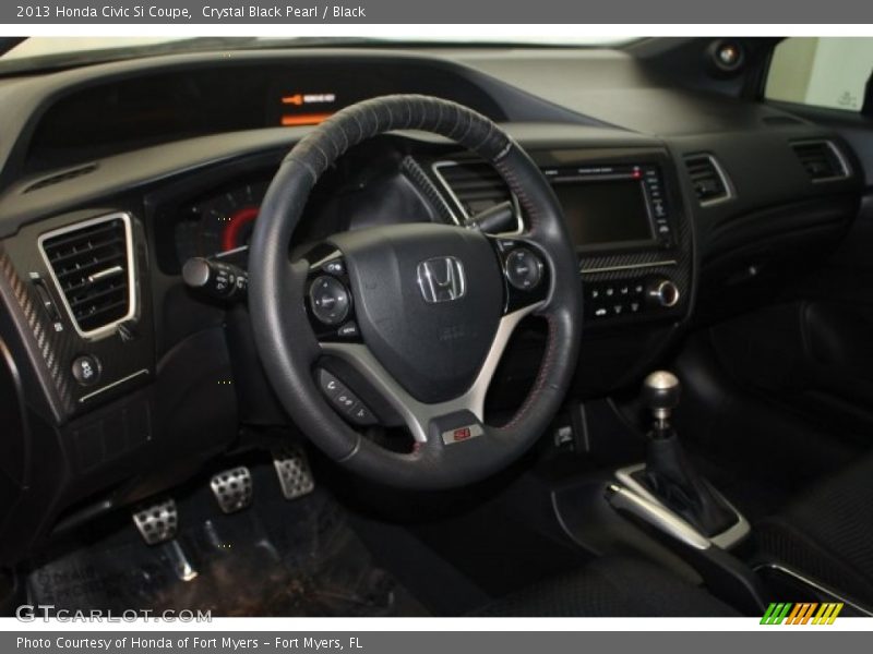 Crystal Black Pearl / Black 2013 Honda Civic Si Coupe