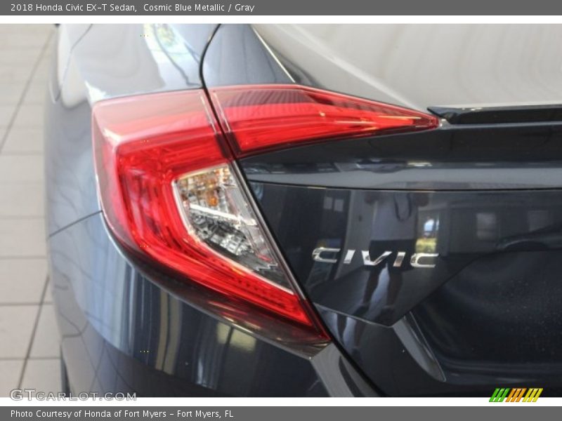 Cosmic Blue Metallic / Gray 2018 Honda Civic EX-T Sedan