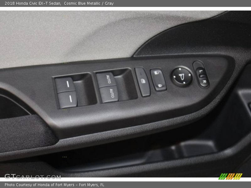 Cosmic Blue Metallic / Gray 2018 Honda Civic EX-T Sedan