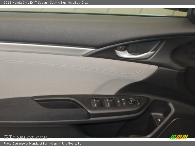 Cosmic Blue Metallic / Gray 2018 Honda Civic EX-T Sedan