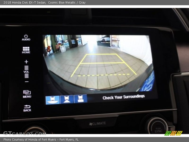 Cosmic Blue Metallic / Gray 2018 Honda Civic EX-T Sedan