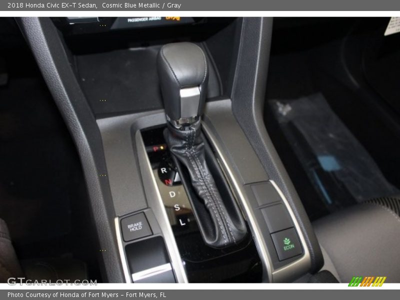 Cosmic Blue Metallic / Gray 2018 Honda Civic EX-T Sedan