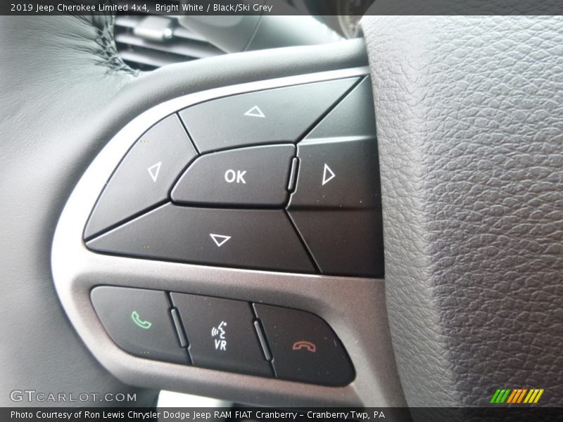 Bright White / Black/Ski Grey 2019 Jeep Cherokee Limited 4x4