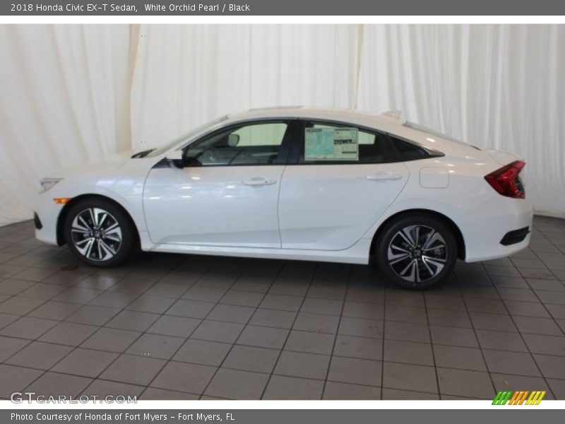 White Orchid Pearl / Black 2018 Honda Civic EX-T Sedan