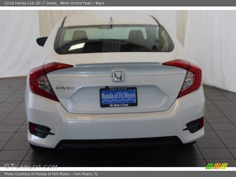 White Orchid Pearl / Black 2018 Honda Civic EX-T Sedan