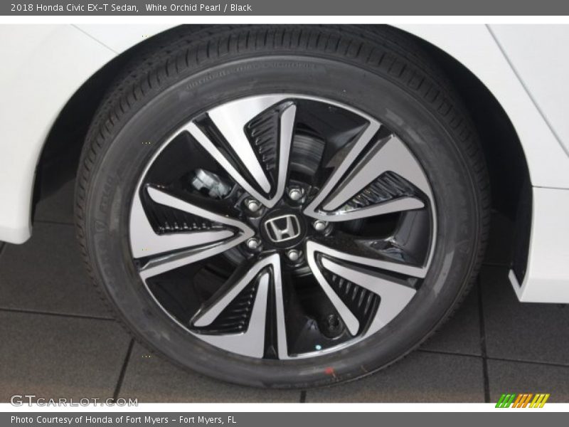 White Orchid Pearl / Black 2018 Honda Civic EX-T Sedan