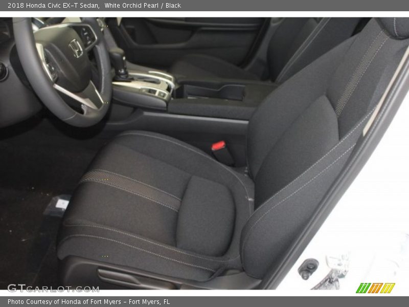 White Orchid Pearl / Black 2018 Honda Civic EX-T Sedan