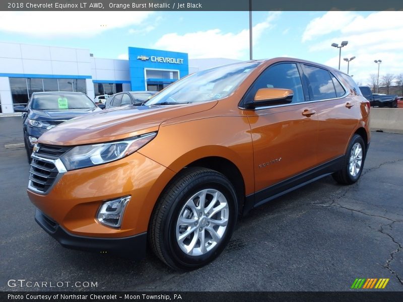 Orange Burst Metallic / Jet Black 2018 Chevrolet Equinox LT AWD