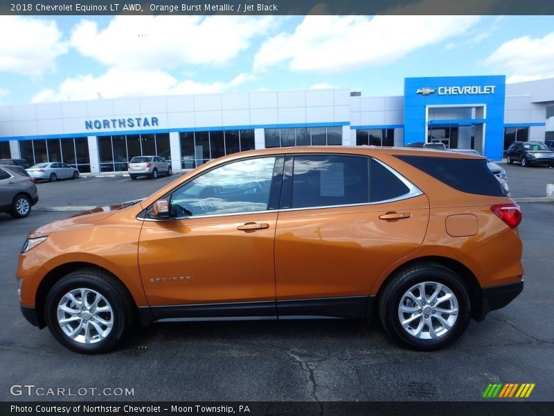 Orange Burst Metallic / Jet Black 2018 Chevrolet Equinox LT AWD