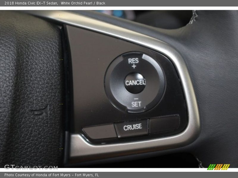 White Orchid Pearl / Black 2018 Honda Civic EX-T Sedan