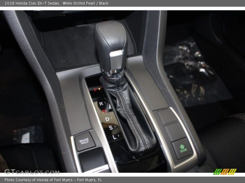 White Orchid Pearl / Black 2018 Honda Civic EX-T Sedan