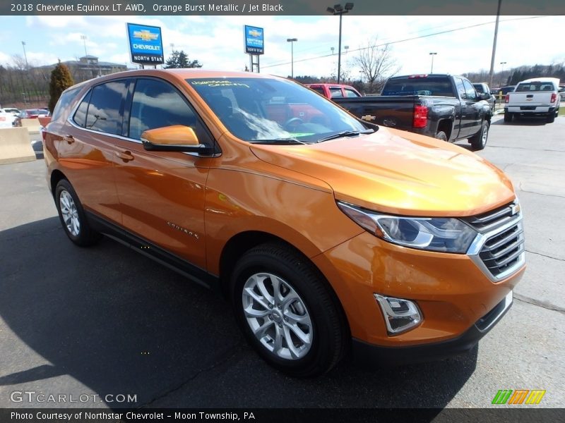 Orange Burst Metallic / Jet Black 2018 Chevrolet Equinox LT AWD