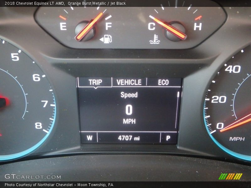 Orange Burst Metallic / Jet Black 2018 Chevrolet Equinox LT AWD