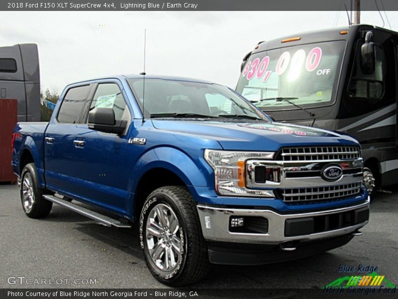 Lightning Blue / Earth Gray 2018 Ford F150 XLT SuperCrew 4x4