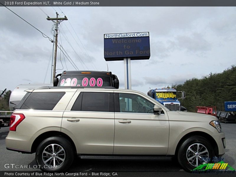 White Gold / Medium Stone 2018 Ford Expedition XLT
