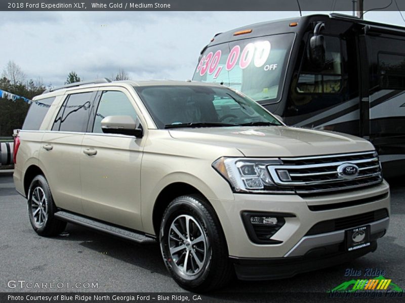 White Gold / Medium Stone 2018 Ford Expedition XLT