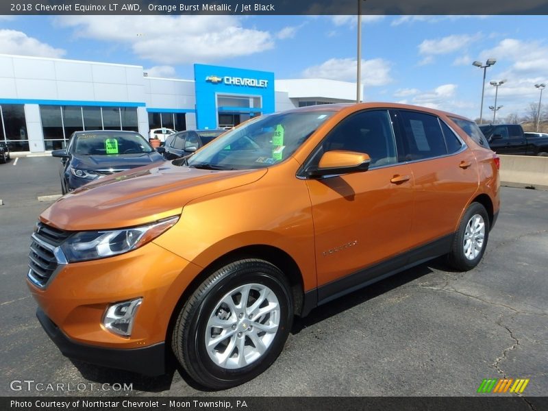 Orange Burst Metallic / Jet Black 2018 Chevrolet Equinox LT AWD