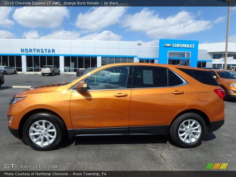 Orange Burst Metallic / Jet Black 2018 Chevrolet Equinox LT AWD