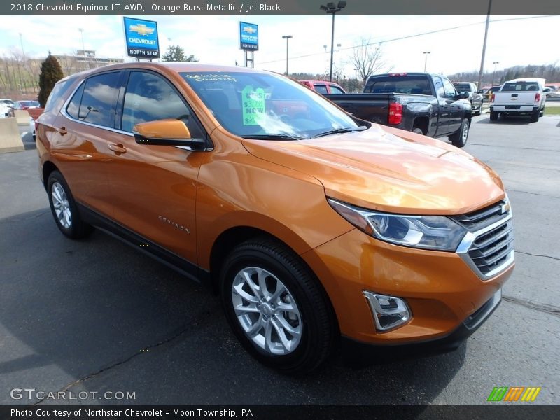 Orange Burst Metallic / Jet Black 2018 Chevrolet Equinox LT AWD