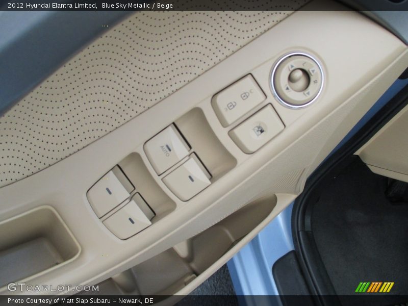 Blue Sky Metallic / Beige 2012 Hyundai Elantra Limited