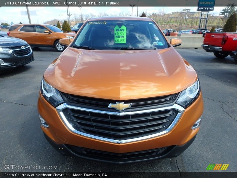 Orange Burst Metallic / Jet Black 2018 Chevrolet Equinox LT AWD