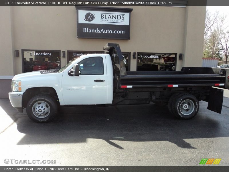 Summit White / Dark Titanium 2012 Chevrolet Silverado 3500HD WT Regular Cab 4x4 Dump Truck