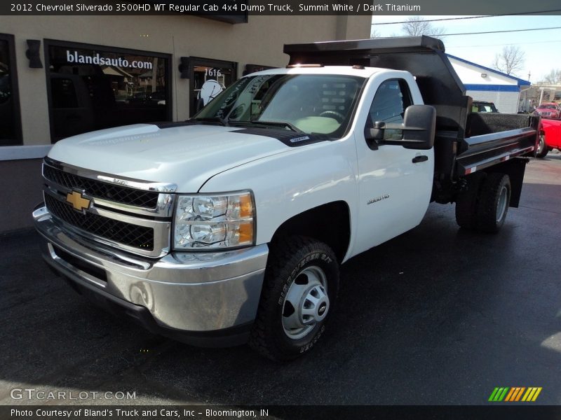 Summit White / Dark Titanium 2012 Chevrolet Silverado 3500HD WT Regular Cab 4x4 Dump Truck