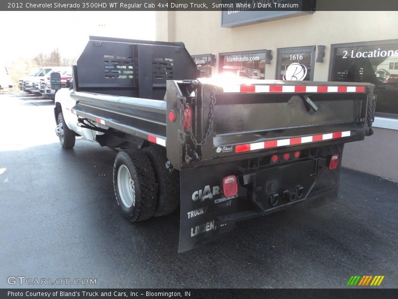 Summit White / Dark Titanium 2012 Chevrolet Silverado 3500HD WT Regular Cab 4x4 Dump Truck