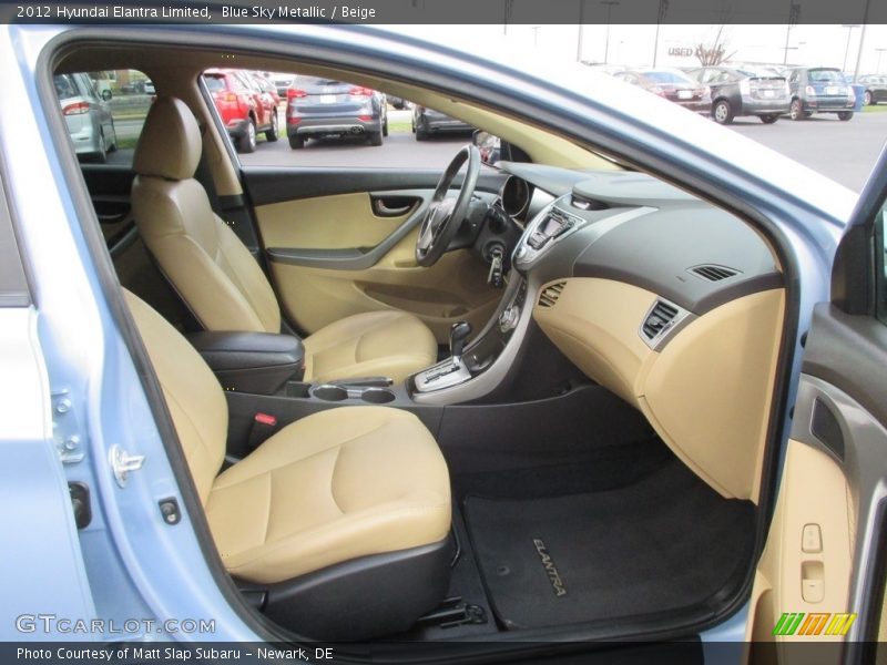 Blue Sky Metallic / Beige 2012 Hyundai Elantra Limited