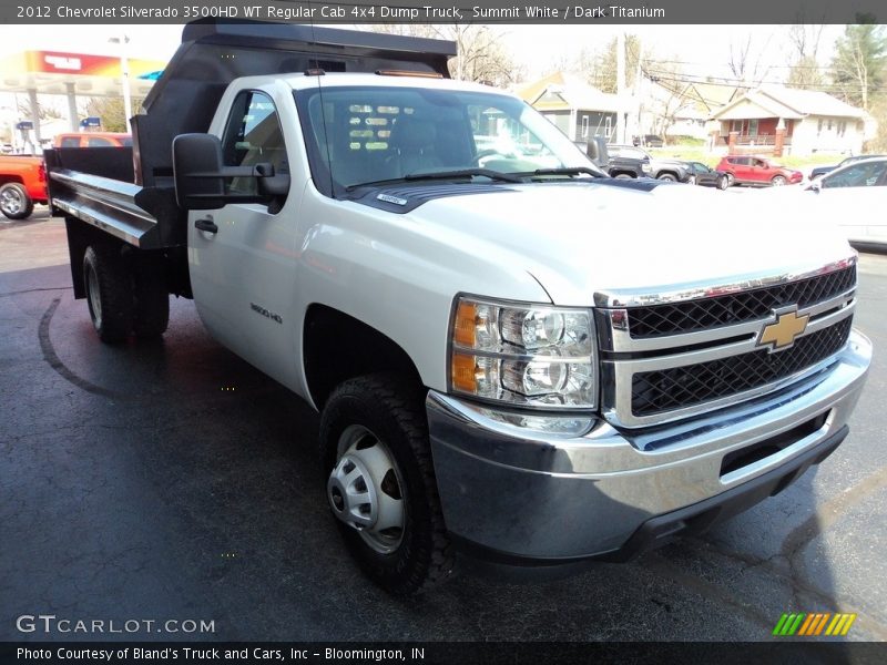 Summit White / Dark Titanium 2012 Chevrolet Silverado 3500HD WT Regular Cab 4x4 Dump Truck