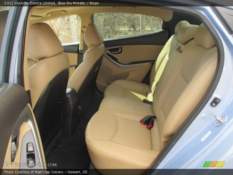 Blue Sky Metallic / Beige 2012 Hyundai Elantra Limited
