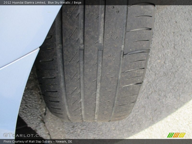 Blue Sky Metallic / Beige 2012 Hyundai Elantra Limited