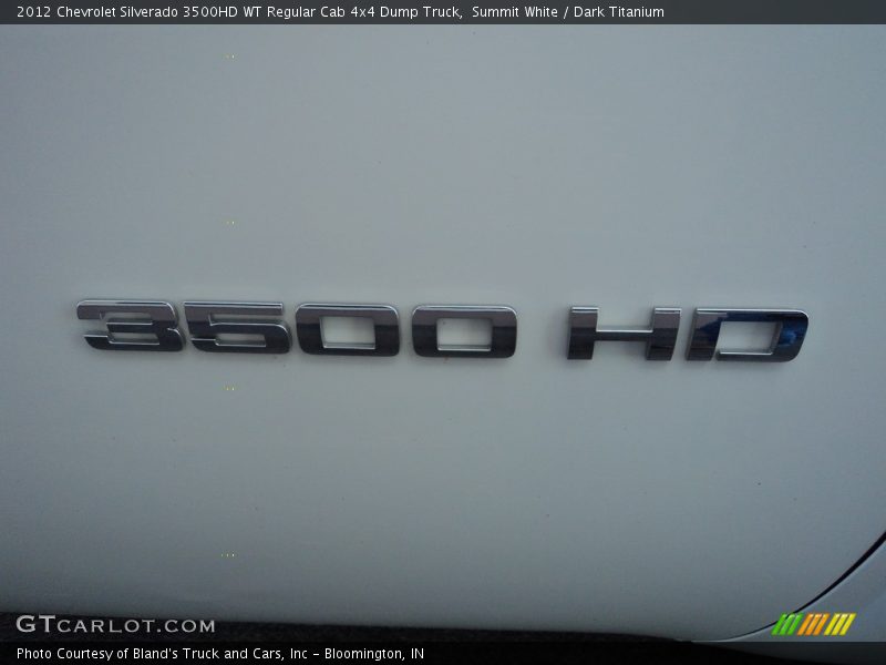 Summit White / Dark Titanium 2012 Chevrolet Silverado 3500HD WT Regular Cab 4x4 Dump Truck