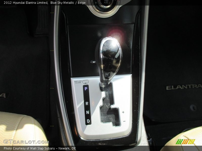 Blue Sky Metallic / Beige 2012 Hyundai Elantra Limited