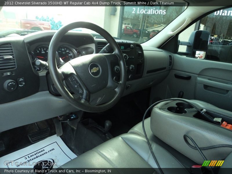 Summit White / Dark Titanium 2012 Chevrolet Silverado 3500HD WT Regular Cab 4x4 Dump Truck