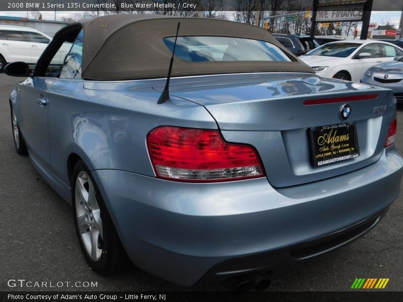 Blue Water Metallic / Grey 2008 BMW 1 Series 135i Convertible