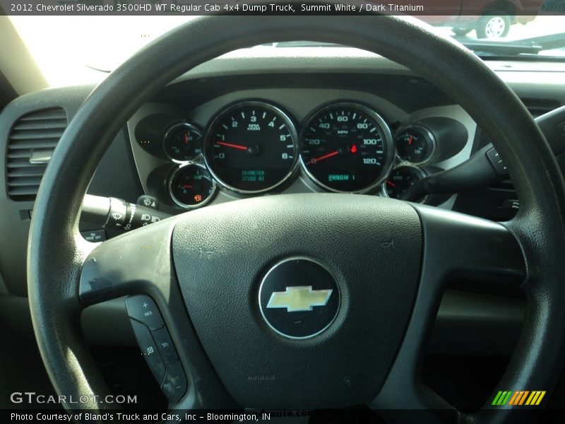 Summit White / Dark Titanium 2012 Chevrolet Silverado 3500HD WT Regular Cab 4x4 Dump Truck