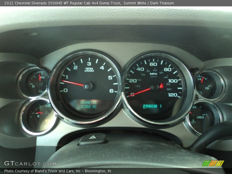 Summit White / Dark Titanium 2012 Chevrolet Silverado 3500HD WT Regular Cab 4x4 Dump Truck
