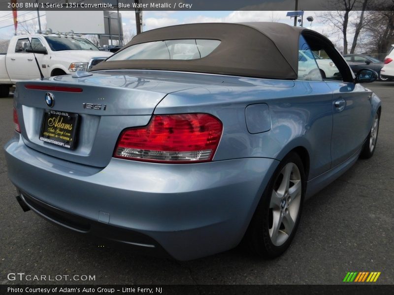 Blue Water Metallic / Grey 2008 BMW 1 Series 135i Convertible