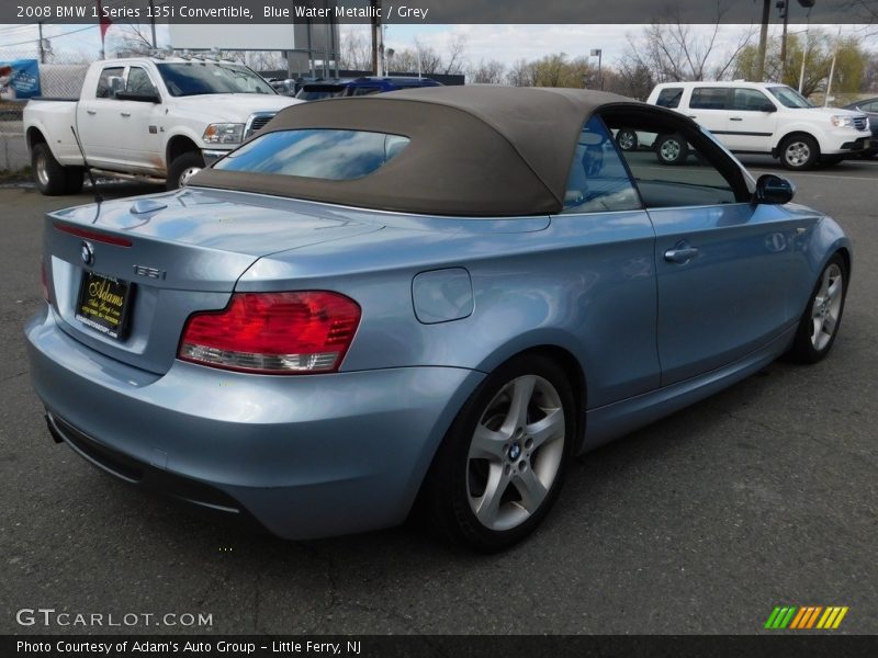 Blue Water Metallic / Grey 2008 BMW 1 Series 135i Convertible