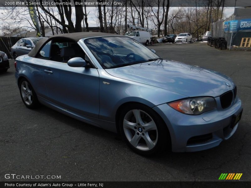 Blue Water Metallic / Grey 2008 BMW 1 Series 135i Convertible