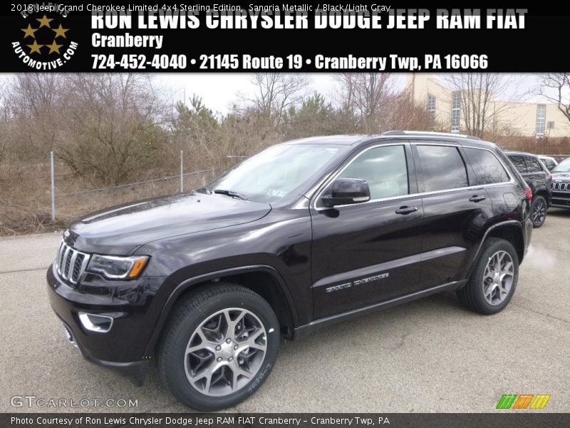 Sangria Metallic / Black/Light Gray 2018 Jeep Grand Cherokee Limited 4x4 Sterling Edition