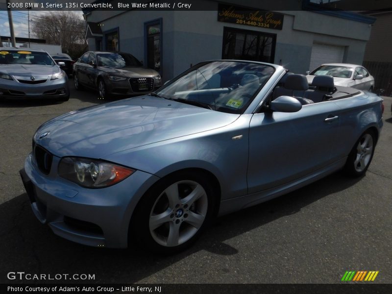 Blue Water Metallic / Grey 2008 BMW 1 Series 135i Convertible