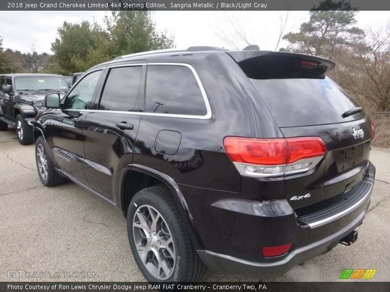 Sangria Metallic / Black/Light Gray 2018 Jeep Grand Cherokee Limited 4x4 Sterling Edition